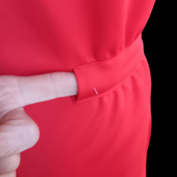 True Vintage Womens Disco Jumpsuit Medium 1970's 1of1 Red Sleeveless Bellbottom - Picture 5 of 8